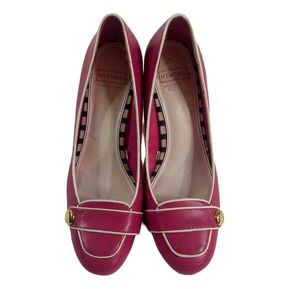 Y2k loafer heels office siren sz 6.5 pink by merona - Picture 8 of 8